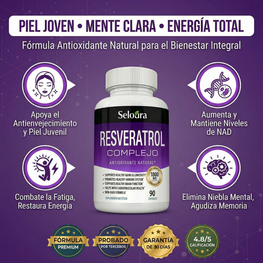 Cápsulas de Resveratrol Complex Radiante Seloura