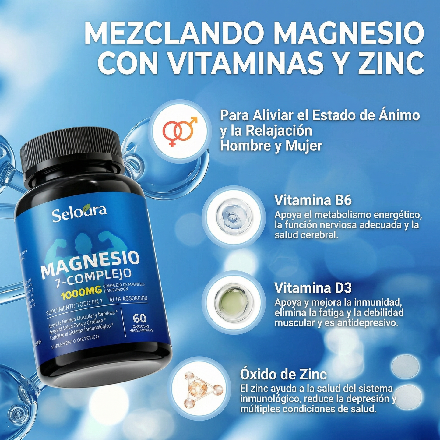 Complejo de magnesio Seloura 7 en 1