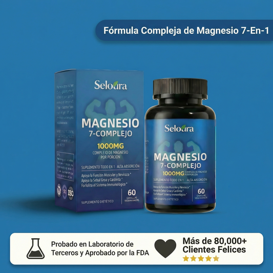 Cápsulas de complejo de magnesio Seloura 7 en 1
